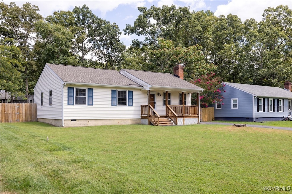 View of front of home with a front yard