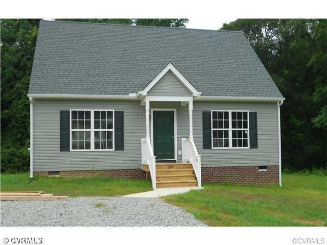 Front Exterior with Front Porch. To be built. This picture is a representation of a similar house.