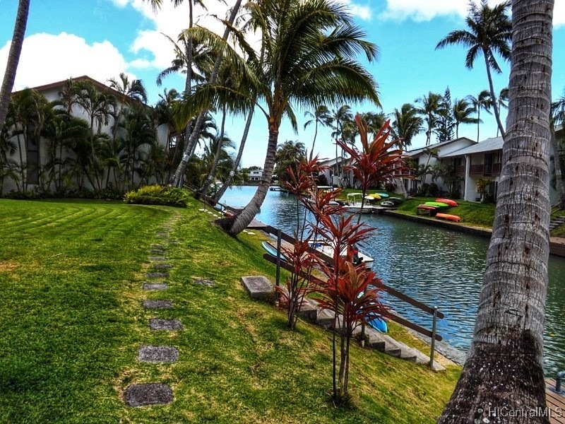 Steps to community dock just outside your door