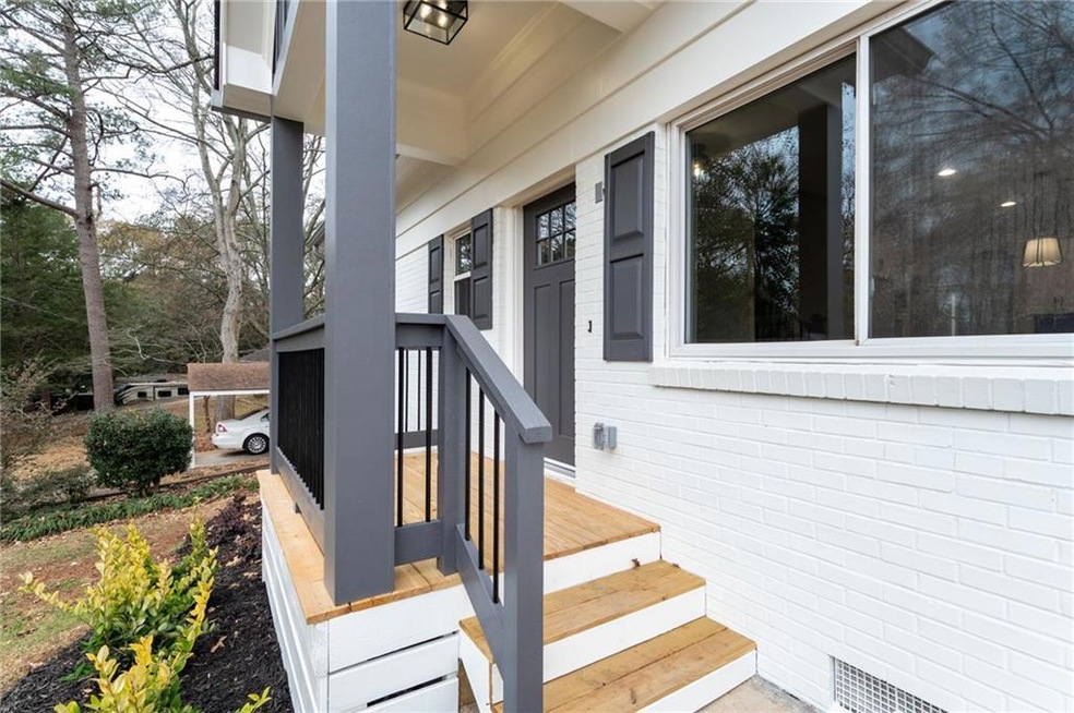 Newly constructed covered front porch.
