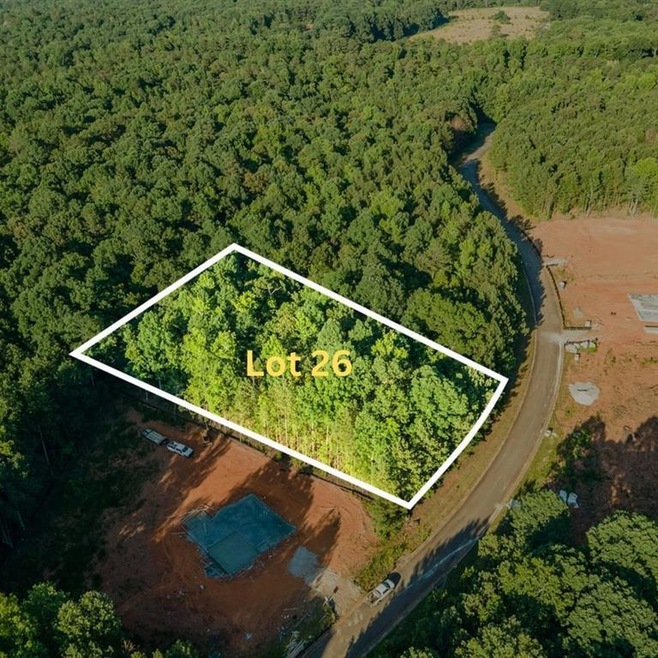 Bird's eye view featuring a wooded view