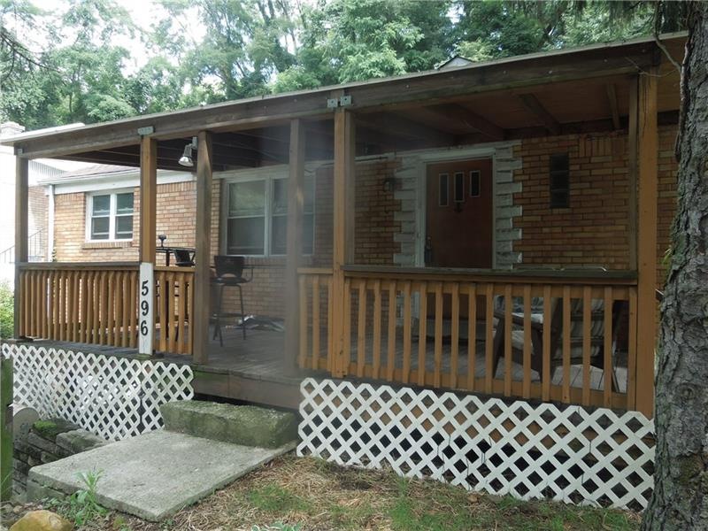 Brick RANCH with covered front porch