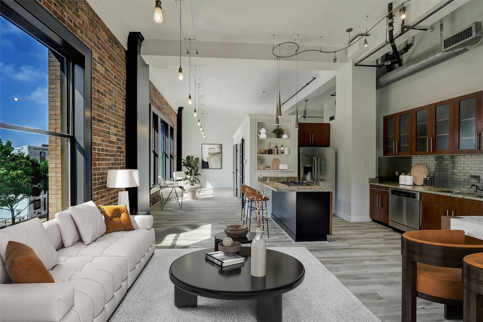 A spacious living area that seamlessly blends with
