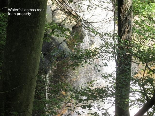 Waterfall across road