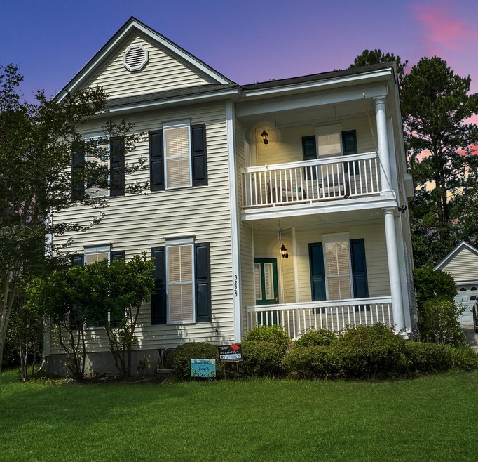 Front of house twilight