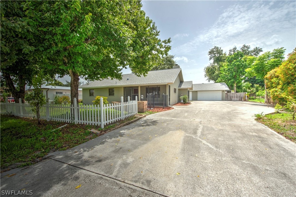 Ranch-style home with a garage