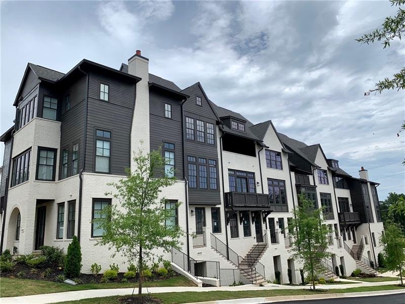 Stunning architecture on this townhome building in