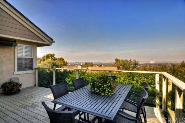 Back patio has a 180 degree view of Orange County 
