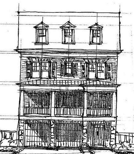 Exterior Front. 4 sides Brick Elevation