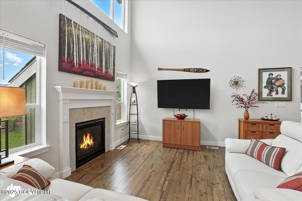 Living Area with gas fireplace