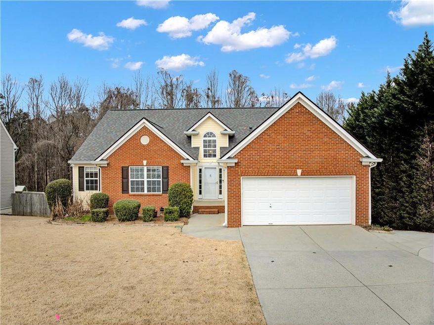 View of front property with a garage