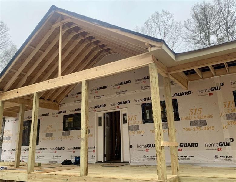 Front Porch Entry-Board and Batten, 6x6 column pos