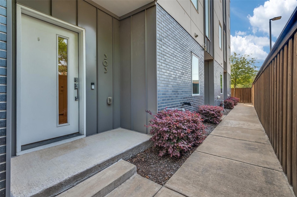 Entrance to property with board and batten siding,