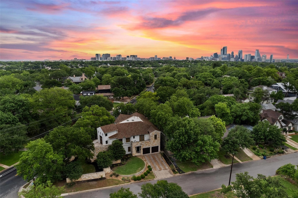 Aerial view featuring a city view