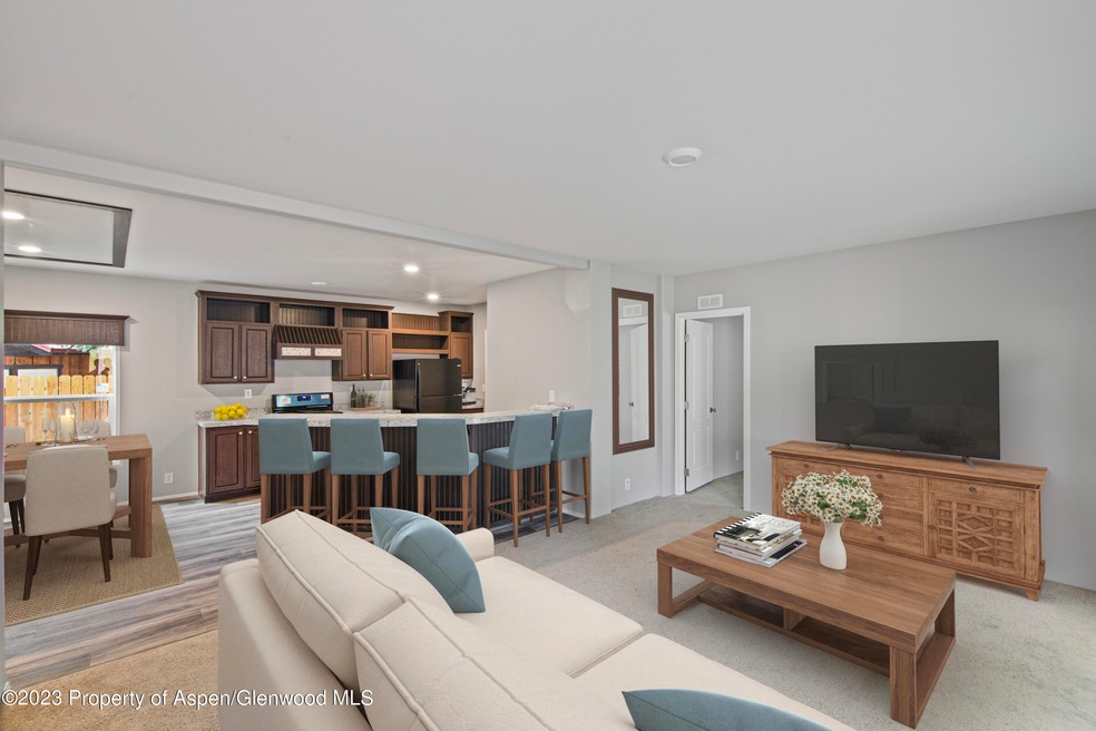 Living room staged