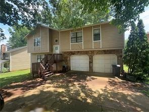 Raised ranch with a garage