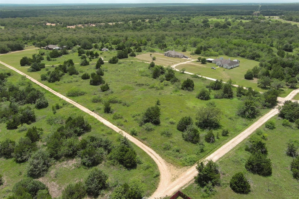 Aerial view of a heavily wooded area