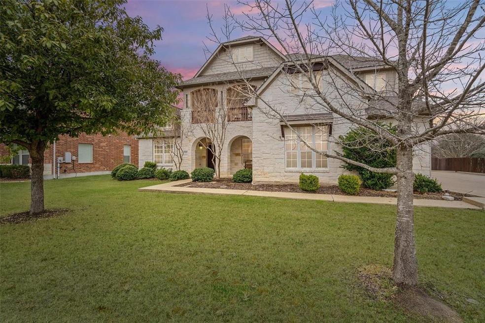 Beautiful limestone exterior on this house located in Highpointe