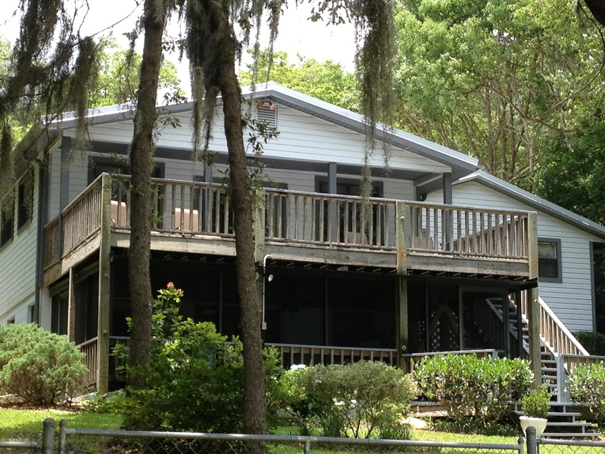 Lakeside view of home
