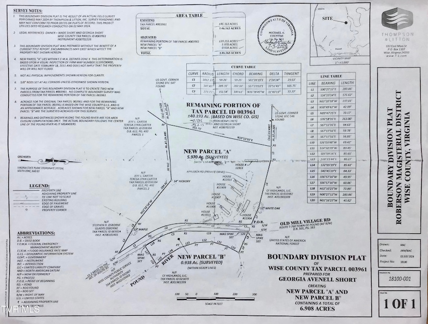 PLAT MAP 6.908 ACRES
