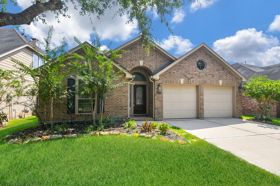 This handsome brick, single family rental at 2919 Chalet Knolls Lane, Katy, TX, in the lovely Firethorne community. Excellently maintained, inside and out, the home displays proud ownership and  great curb appeal! It features 4 bedrooms, 3 full baths and sits on a 6,000 square-foot lot with 2, 640 square-feet of interior space.