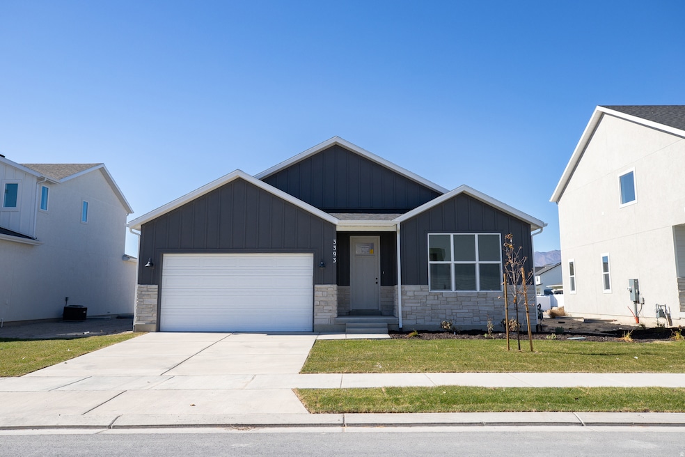 View of Granite Elevation C with frontyard landscaping.