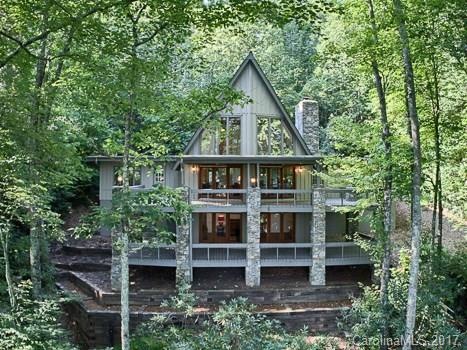 Lakeside view of home