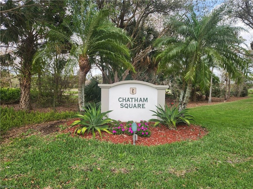 Community sign with a yard