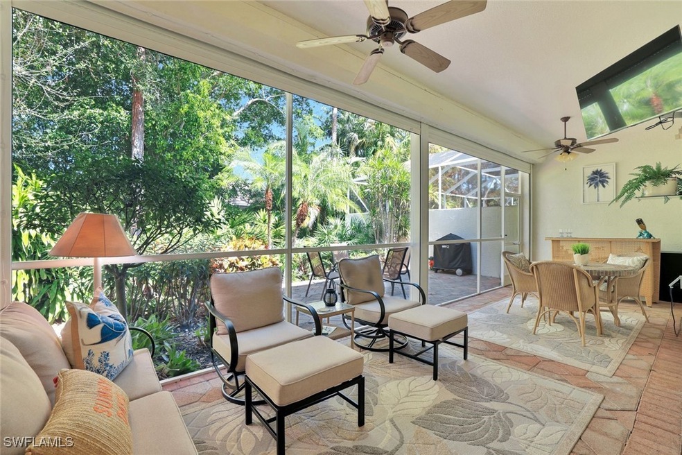 Tropical Private Lanai  surrounded by lush landsca