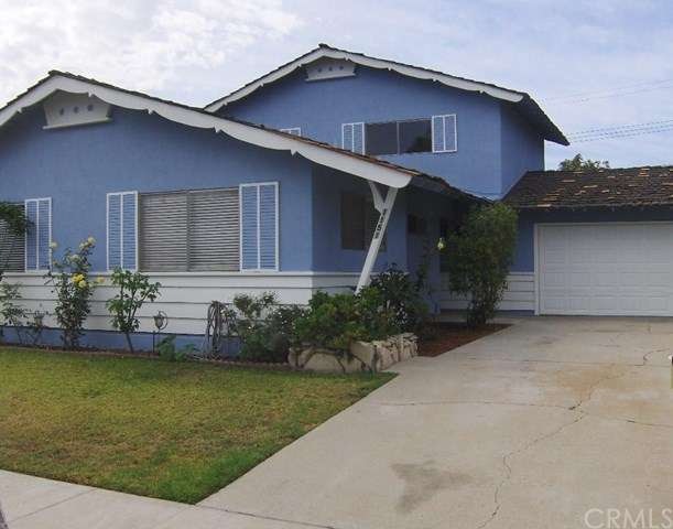 Front of home with new paint--two car garage with 