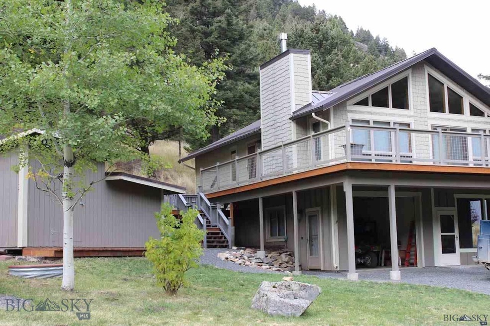 The house and storage shed to the side.  This show