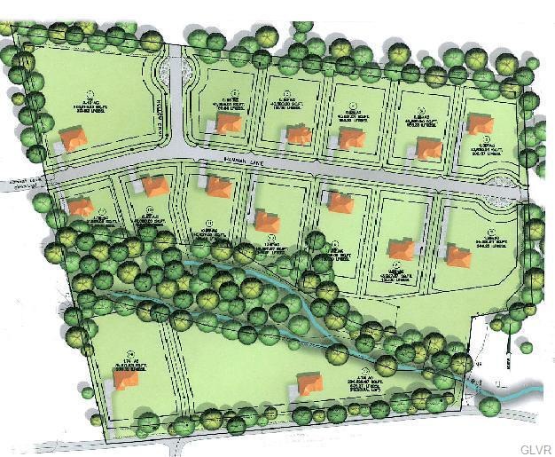 Subject lot is large lot on bottom along Clearview