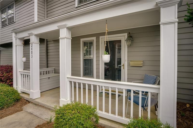 Relax on the covered front porch.