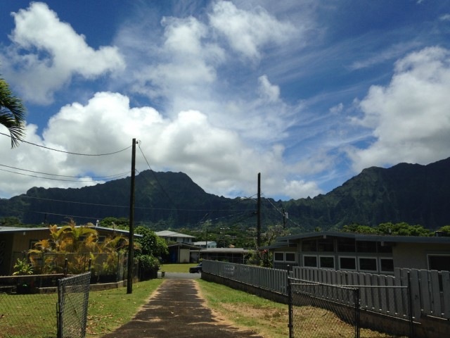 Desirable long driveway and Views of Koolau mounta