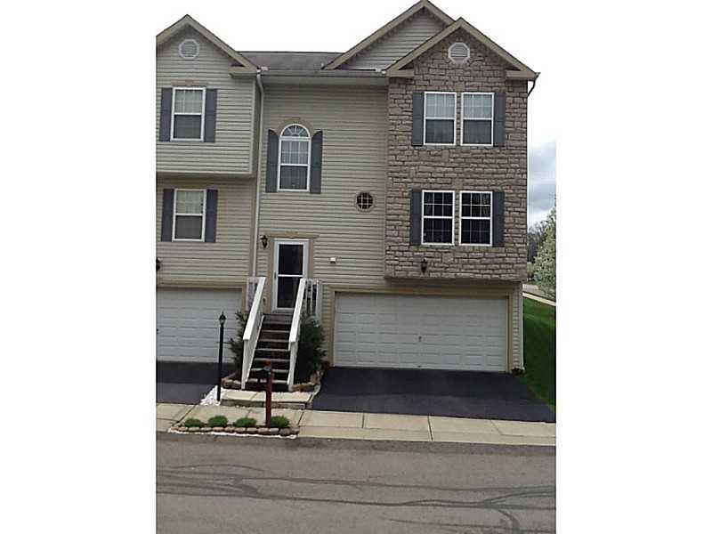 Exterior Front. End unit townhouse in West Alleghe