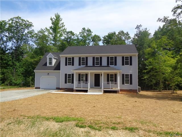 Actual exterior of home sitting on a private woode