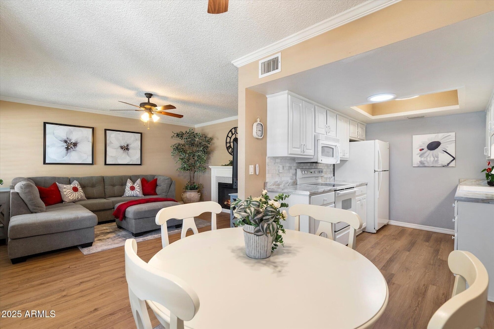 Dining, Kitchen + Living Room