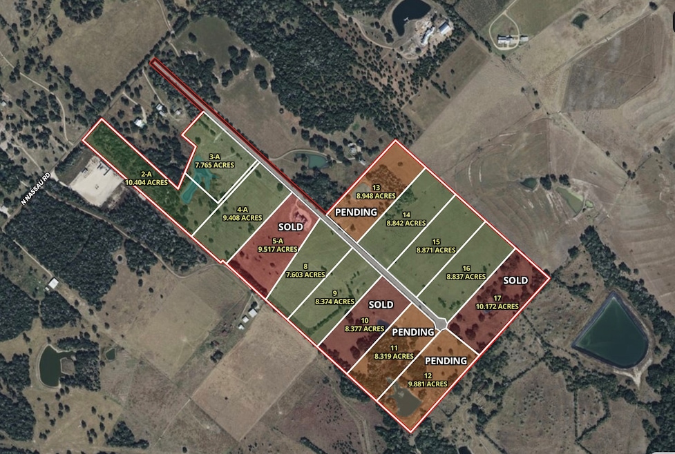 Up to date plot plan with sold and pending sales.