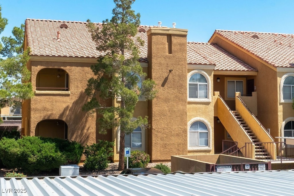 View of building exterior with stairway