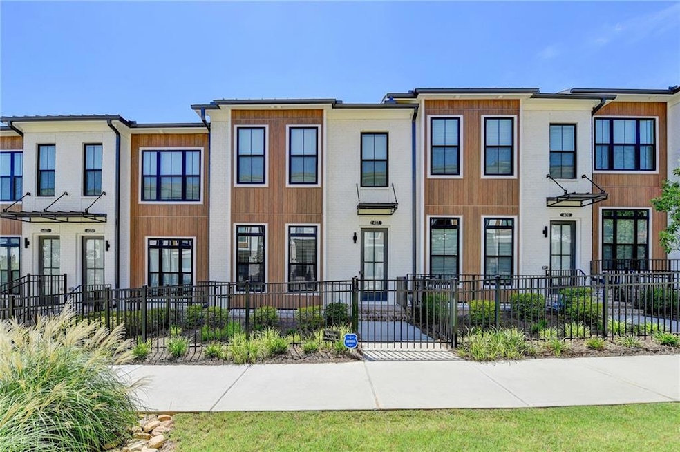 View of front of property with a fenced front yard