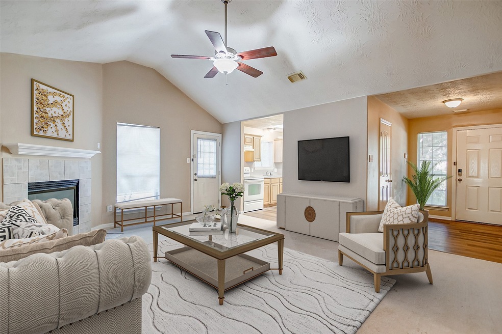 Virtually staged to show the potential of the home and space.