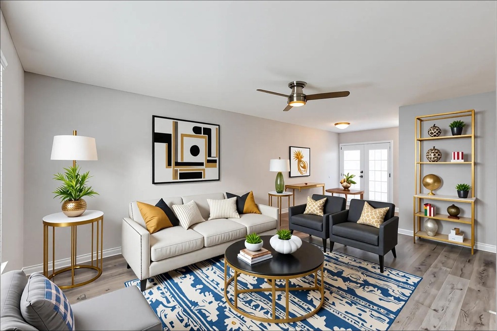 Living area featuring wood finished floors and ce