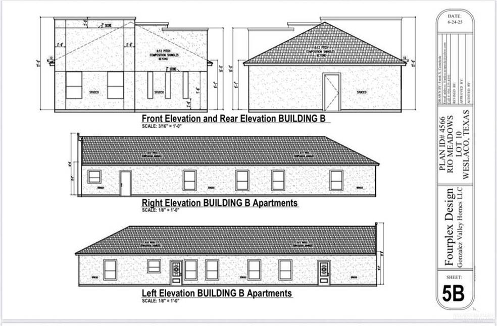 Front elevation sketch property under construction
