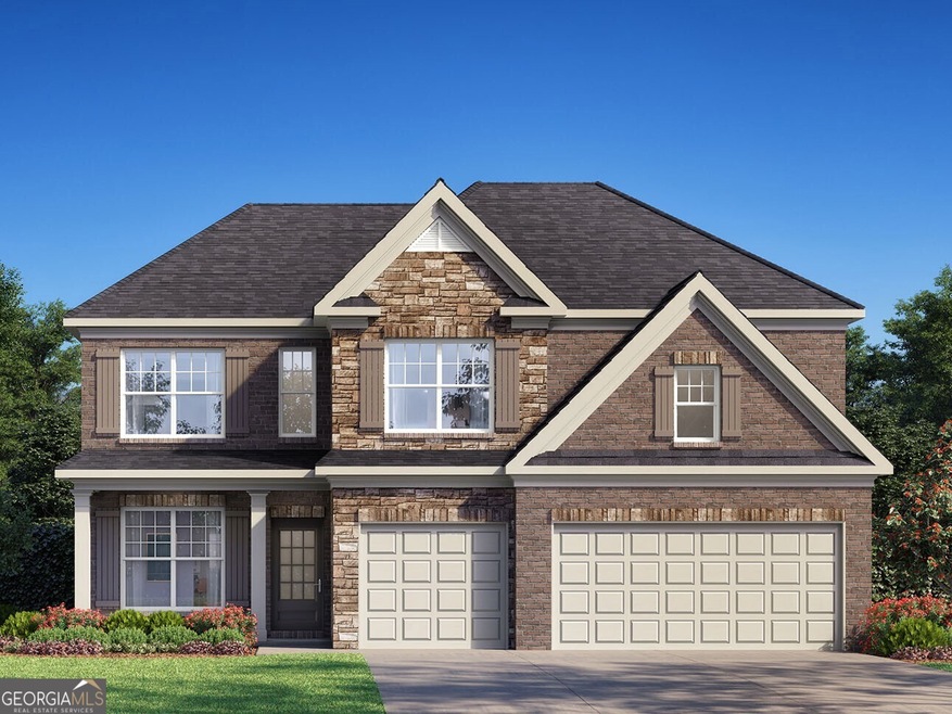 Westerly front exterior rendering of two-story ele