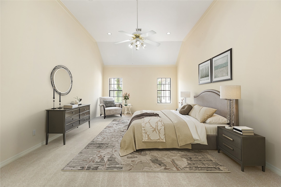 Primary Bedroom Staged