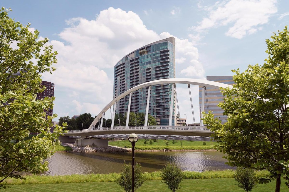 building with bridge