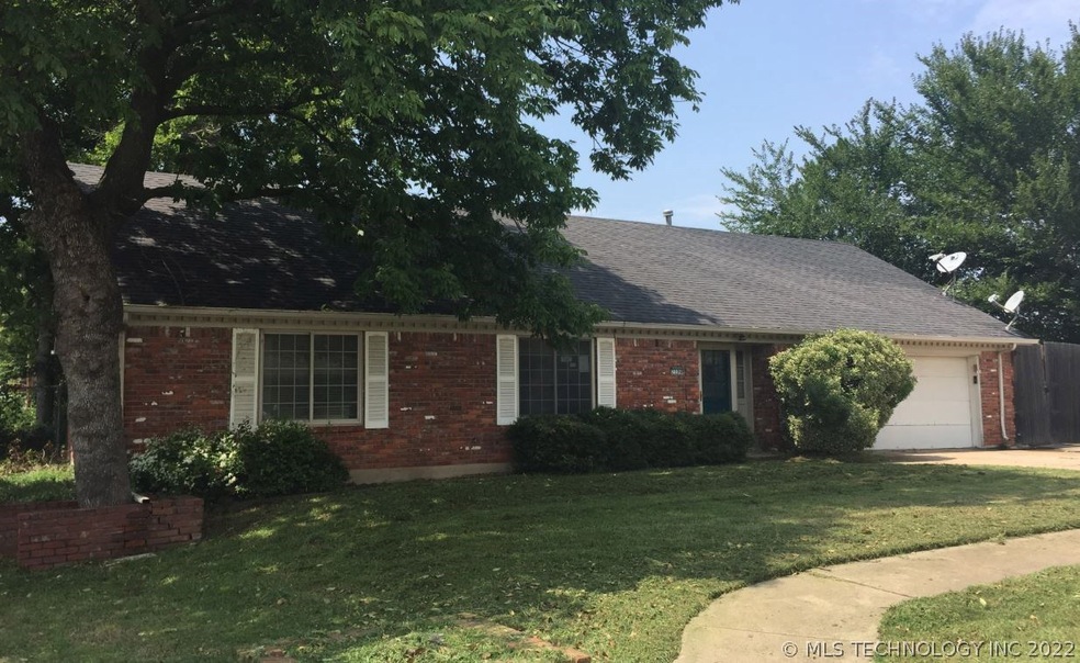 Brick Ranch with Front View facing East