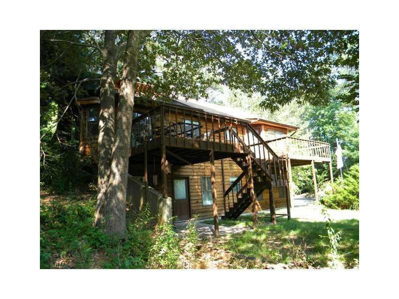 Exterior Back. Rear decks and patio