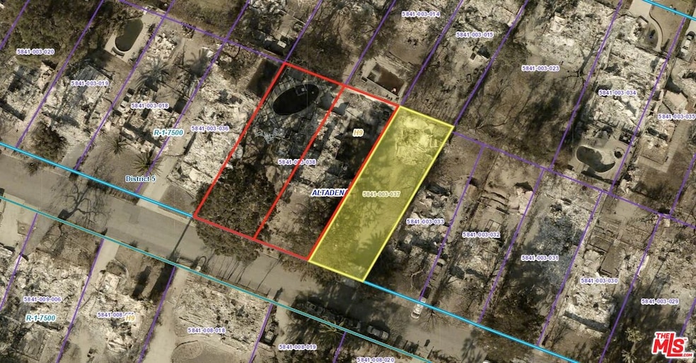MLS# for neighboring lots is 2