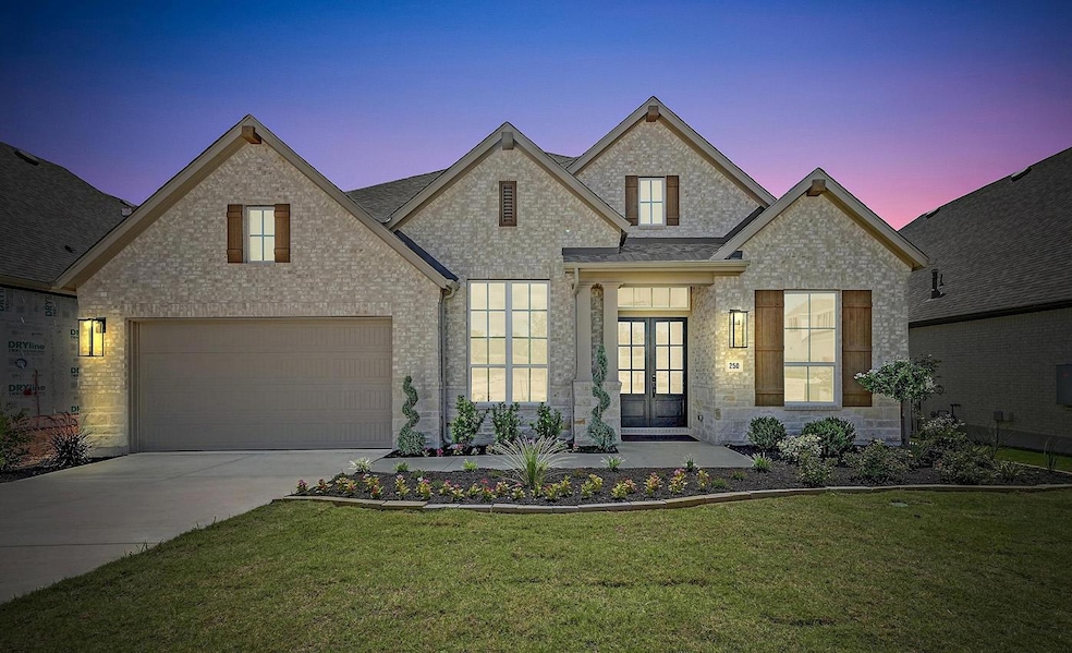 French provincial home featuring french doors, dr